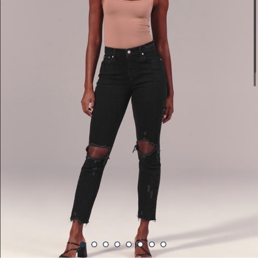 Abercrombie ultra high rise mom jean